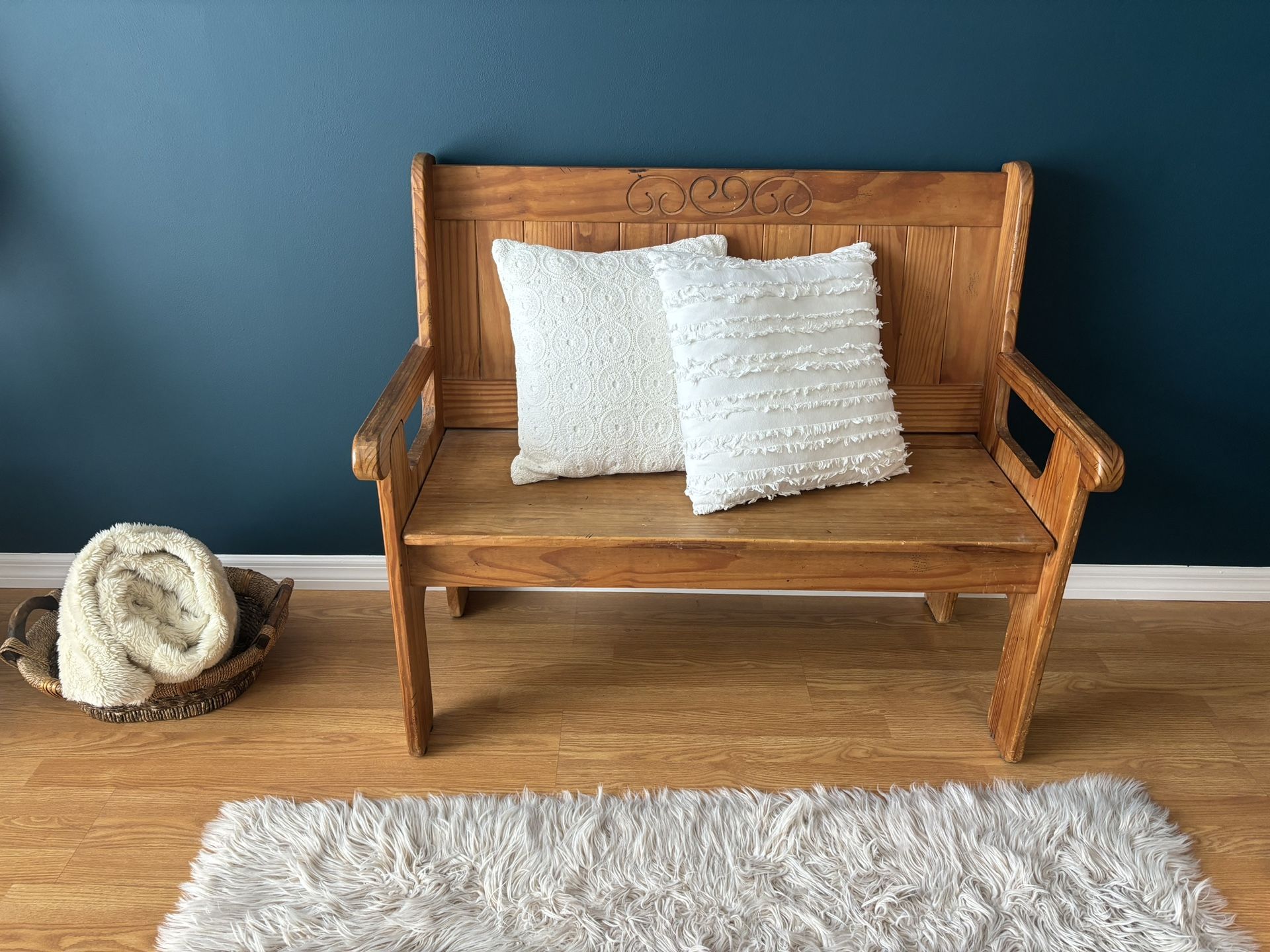 Nice Wooden Bench with Storage