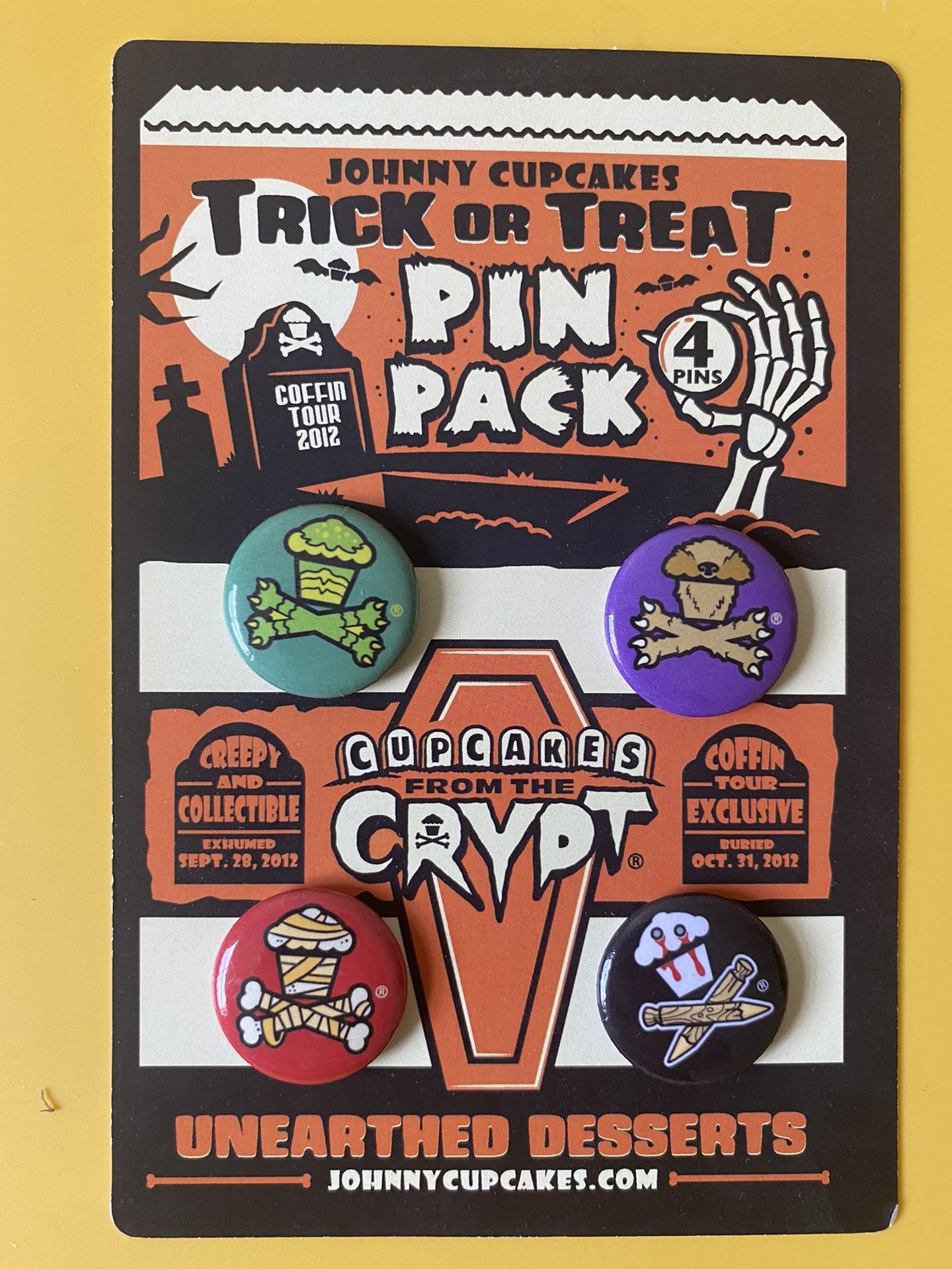 Johnny Cupcakes Halloween Pins