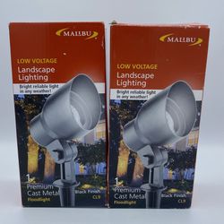(2) Intermatic Malibu Architectural Grade Cast Metal 20W Halogen Floodlight CL9