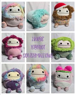 LARGE SQUISHMALLOW BIGFOOT COLLECTION POWERS & CONSTITUTION AREA 
Individual prices & sizes on Pictures!