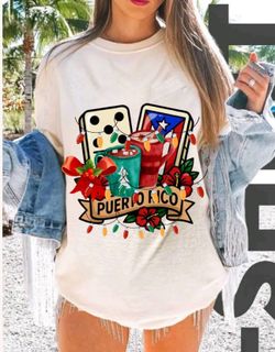 T-shirt Boricua Christmas