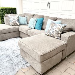 Large Grey Sectional Sofa 