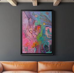 " My Pink House " Wall Art