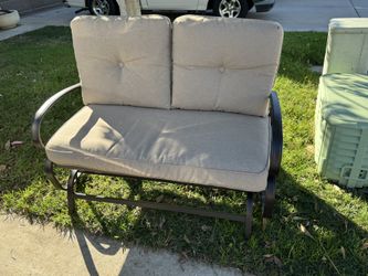 2-Seat Outdoor Swing Glider Bench Rocking Patio Loveseat Chair