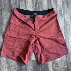 Patagonia Red Swim Trunks SZ M Swim-Board Shorts Quick-Dry Men’s Swimwear