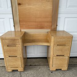 mid-century modern wooden vanity~ with no mirror 🌟🌟 48 long 30 high 16 wide