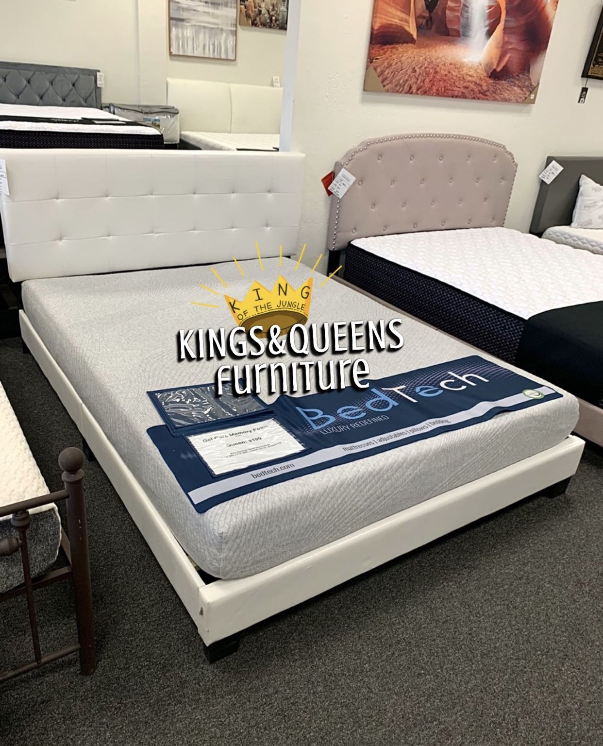 New Queen Bed Frame With Mattress