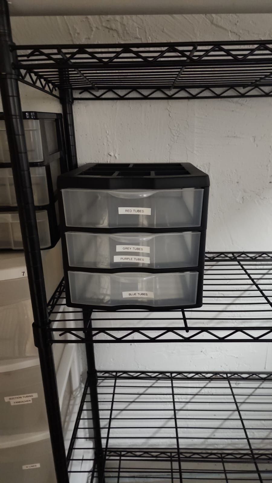 Black Plastic Drawers (2 Available) 