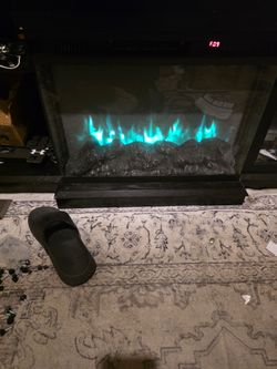 Black tv stand / fireplace Trade for smart tv