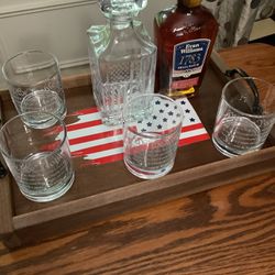 Wood Whiskey Tray “We The People”