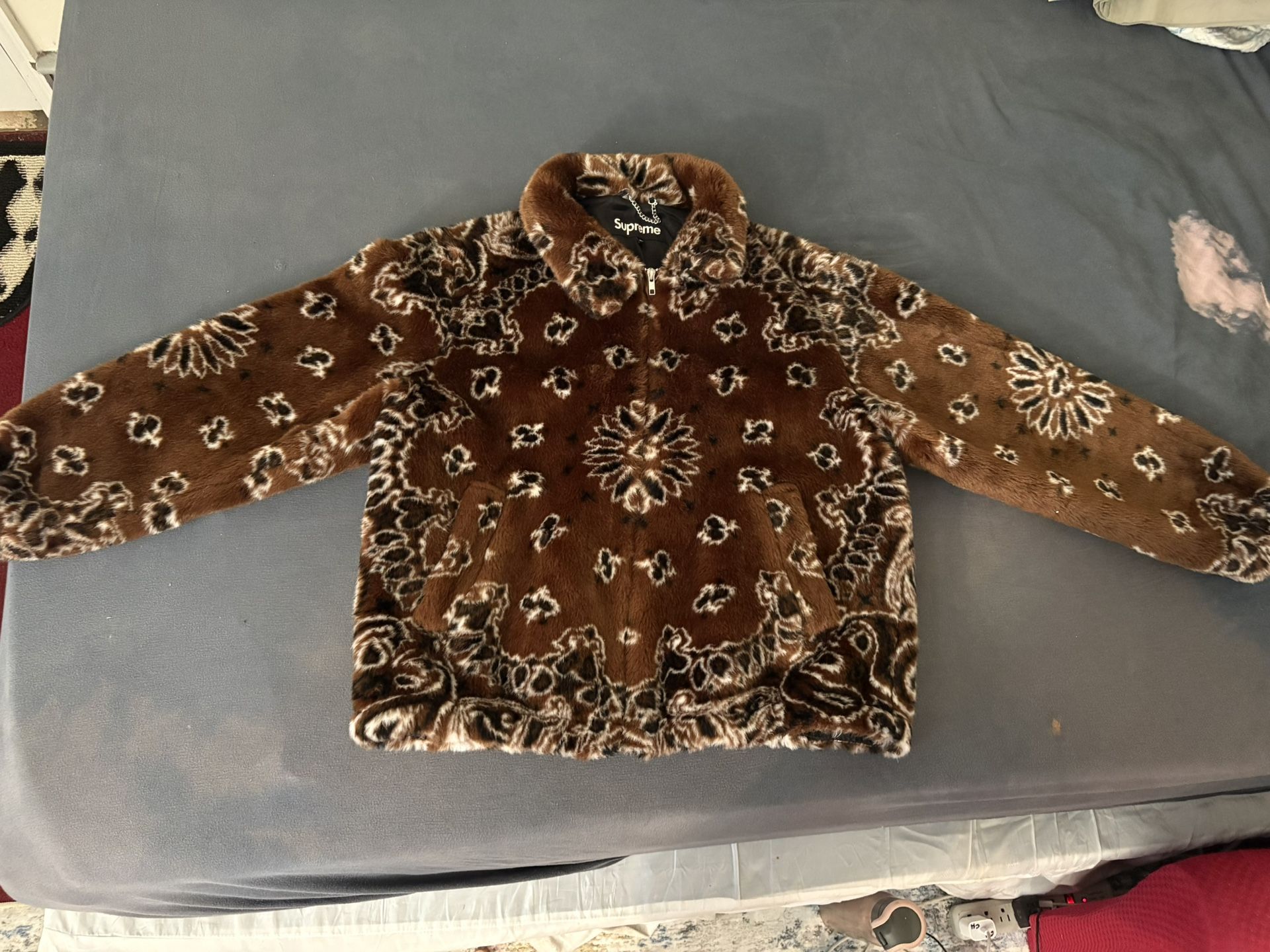 Supreme Bandana Faux Fur Bomber Jacket
