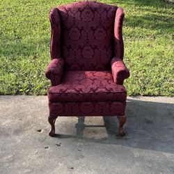 Maroon Wing Back Chair