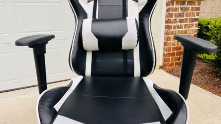 Racing Style Gaming Chair with Footrest, Adjustable Recline & Lumbar Support