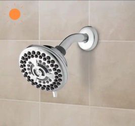 Waterpik 9-Spray 4.5 in. Single Wall Mount 1.8 GPM Fixed Shower Head in Chrome