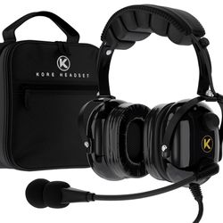 KA-1 Premium General Aviation Headset for Student Pilots | Mono & Stereo Compatible, Noise Canceling Microphone on Full Flex Mic Boom, Gel Ear Seals
