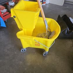 Mop and mope bucket 