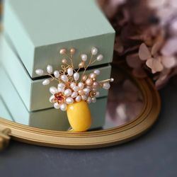 Handmade jewelry brooch