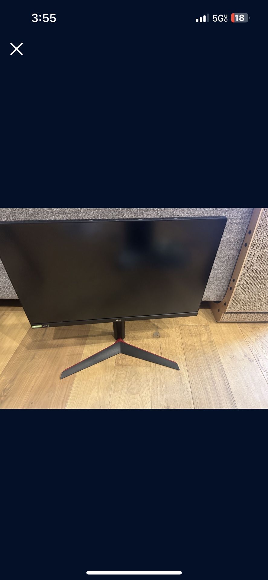 27” LG monitor 1080p 144hz 1ms