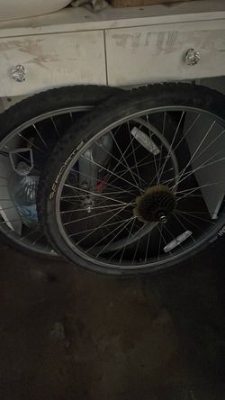 Mountain Bike Wheels with Knobby Tires