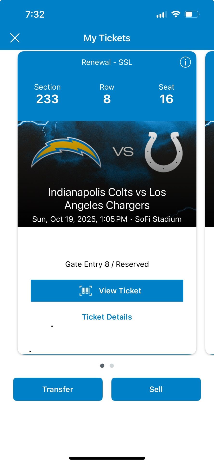 Los Angeles Chargers vs Indianapolis Colts