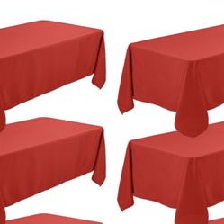 4 Red Table Cloths