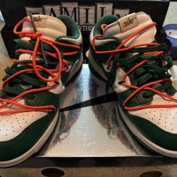 Off White Green Dunk Size 11 
