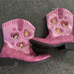 Pink girl princess Boots Size 11