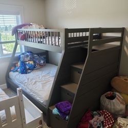 Bunk Bed (twin Over Full )with 2 Mattresses 