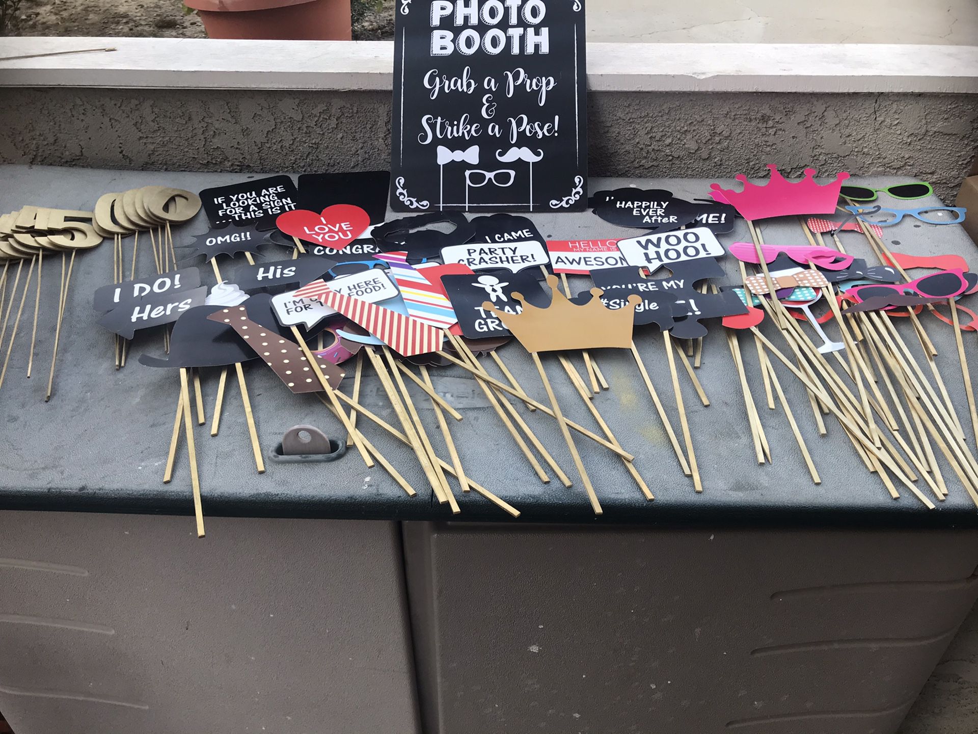 Wedding props for photo booth
