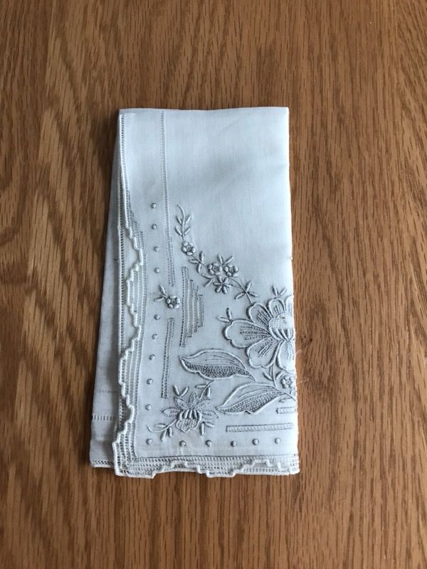 Vintage Swiss embroidered handkerchief