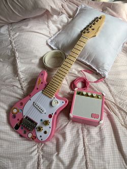 FAO Schwarz Pink Kids Electric Guitar Set
