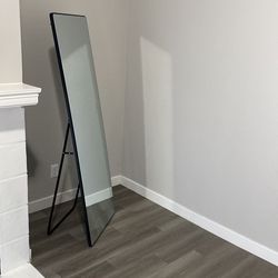 ElevensMirror Full Length Dressing Mirror Thin Frame Floor Mirror 65"x22" Large Rectangle Mirror Standing Mirror Wall-Mounted Mirror with Standing Hol