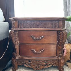 Antique Side Table With Drawers