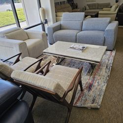 2-pc Fabric Loveseat-Nevio 