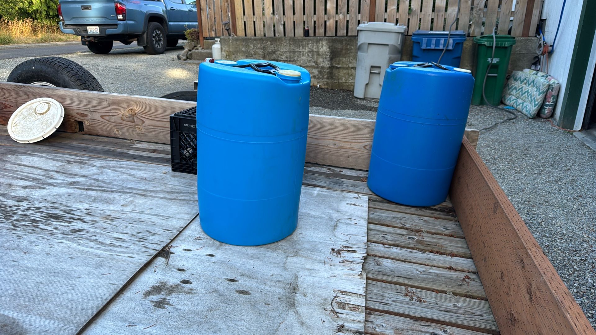 Water Or Good Barrels About 20 Gallons Each