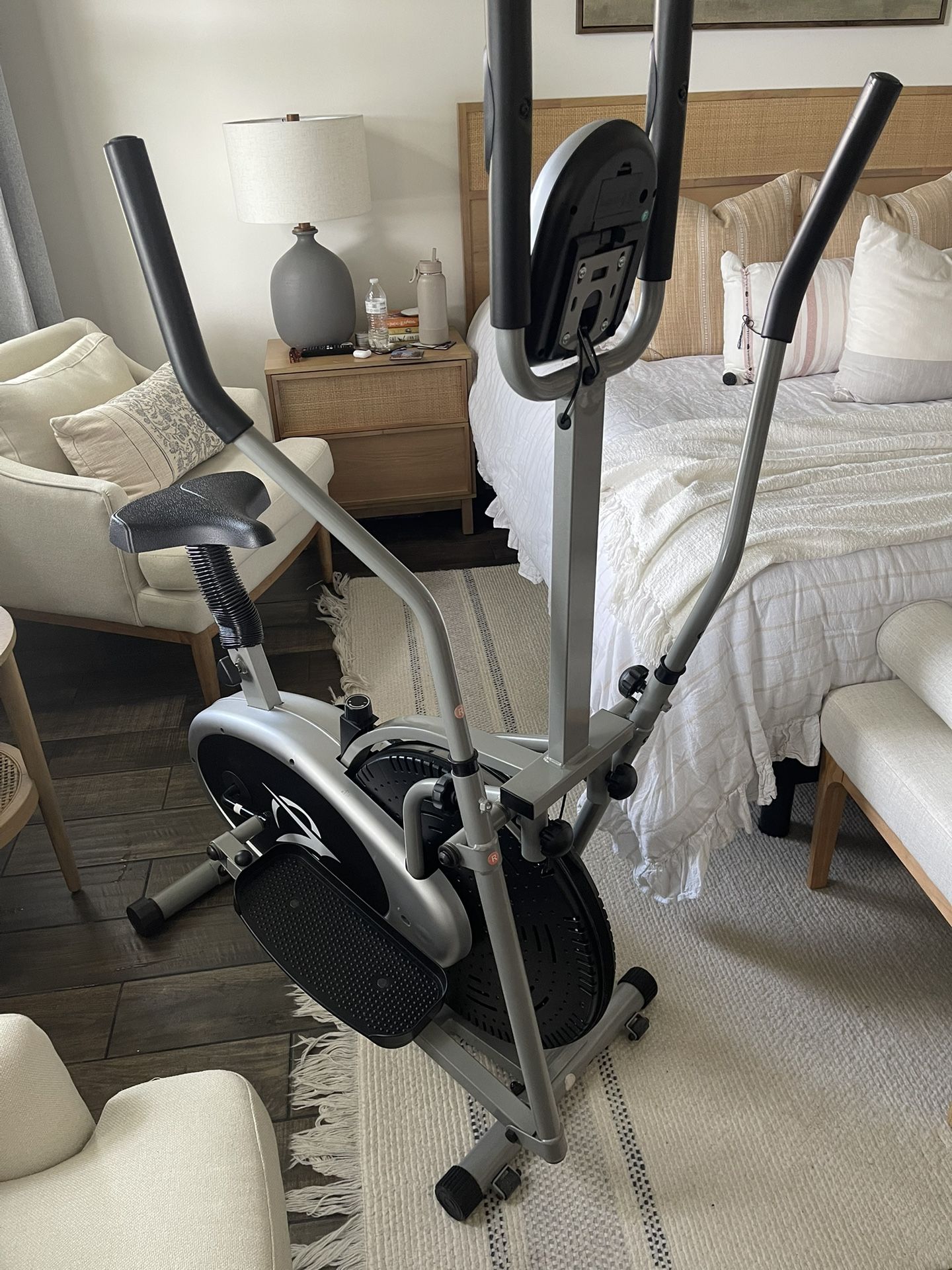 Plasma Fit Elliptical Machine Cross Trainer 2 in 1 Exercise Bike Cardio Fitness Home Gym Equipment