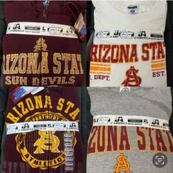 New Arizona State University Sun Devils Combo Zip Hoodie/T-shirt Pack