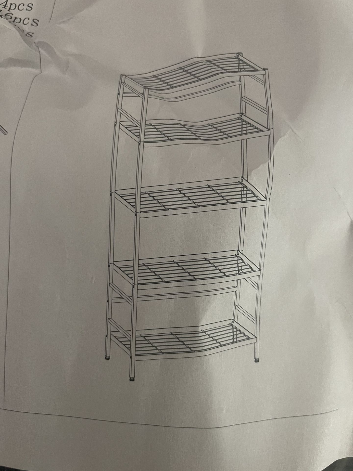 5 tiers shelf rack