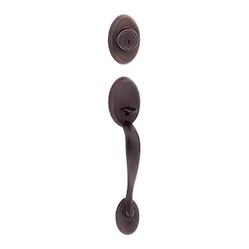 Schlage dexter handleset, interior trim included, aged bronze