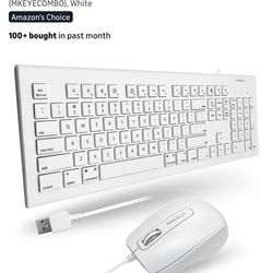 Macally 104 Key USB Wired Keyboard and Mouse