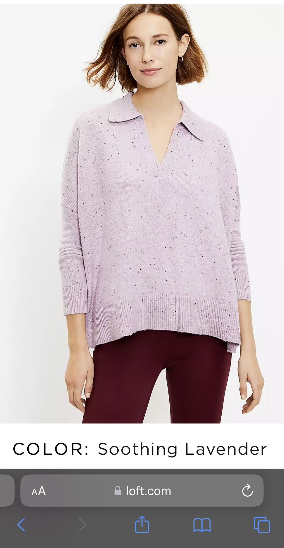 NWT Loft Polo Poncho Sweater Size s