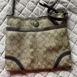 Coach Signature Stripe - Legacy Leather Trim