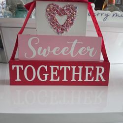 Sweeter Together Wood Sign