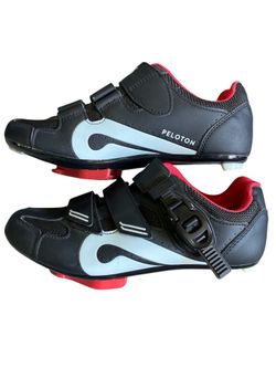 Peloton Bike Shoes Size EU 39 Men's 6.5 Women's 8.5 Red Black Cycling