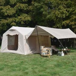 Large Canvas Cabin Camping Tent