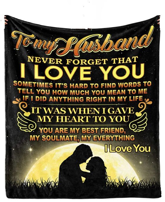 Gifts for Husband from Wife I Love You Romantic Wedding Anniversary Christmas Valentines Birthday Present for Him to My Husband Blanket Best Gifts Ide