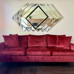 Beautiful Custom Interior Define Sofa – Sloan 3-Seater – Mod Velvet Bordeaux