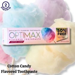 Optimax Cotton Candy Flavored Toothpaste 2-Pack