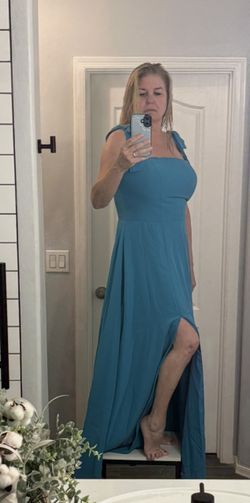 Teal long Dress