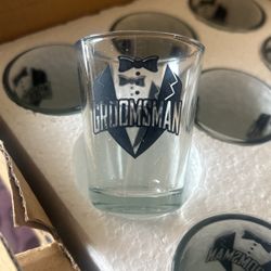Groomsmen Shot Glasses Brand New 